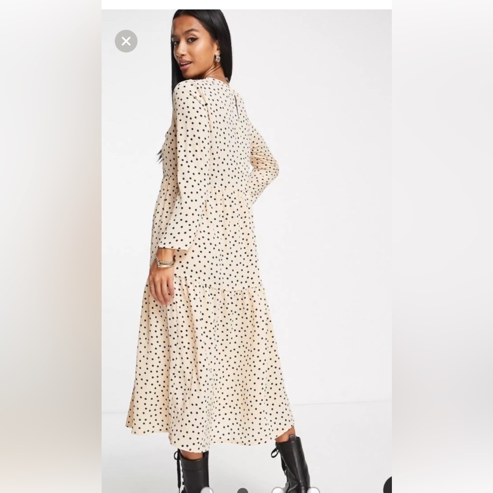 ASOS NWOT long sleeve tiered midi dress. size 6p
